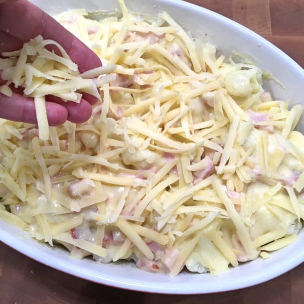 Cauliflower Gratin with Ham The Daring Gourmet