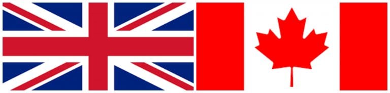 british canadian flags