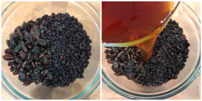 soaking raisins and currants