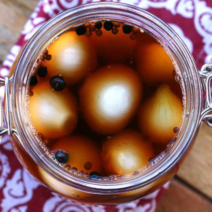 pickled onions recipe english pub style authentic traditional malt vinegar