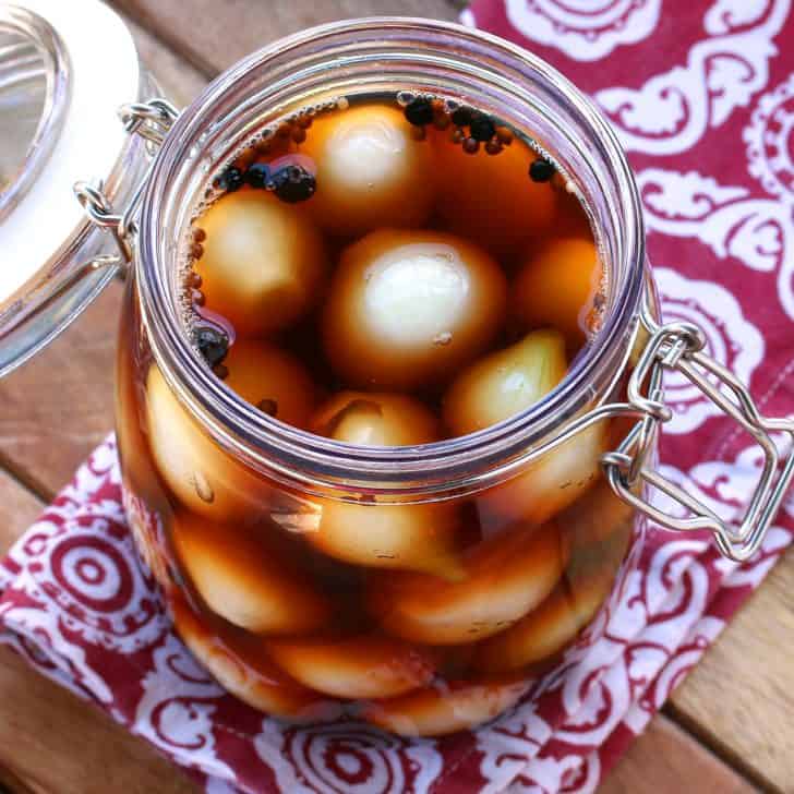 pickled onions recipe english pub style authentic traditional malt vinegar