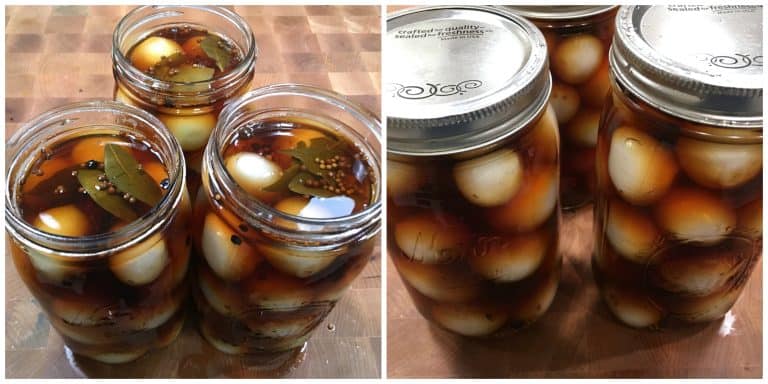 canning the pickled onions