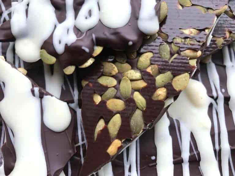 chocolate bark pumpkin seeds recipe homemade 