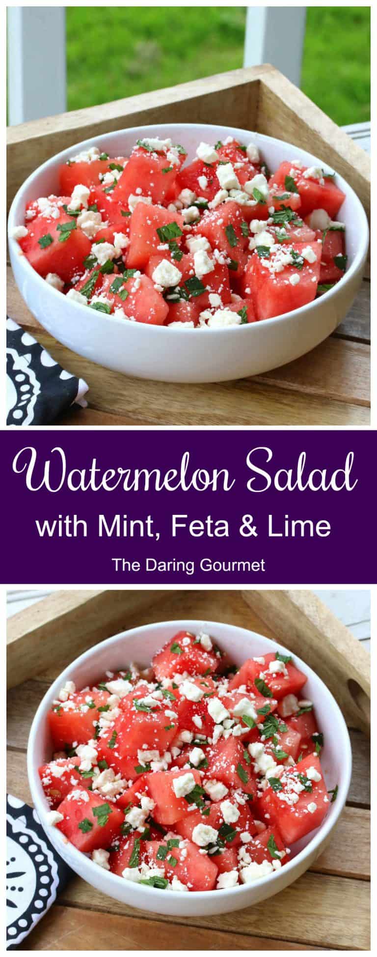 watermelon salad recipe mint feta lime juice