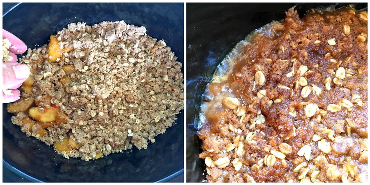 peach crisp recipe best slow cooker crock pot oven