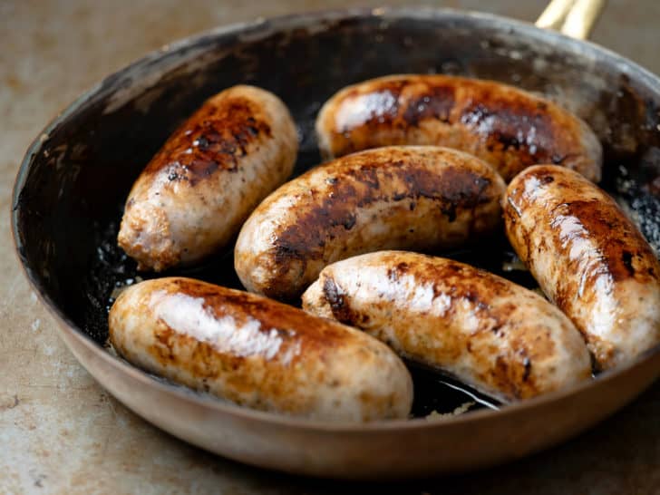 bangers recipe homemade British sausages for bangers and mash