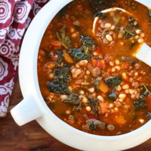 white bean sausage soup recipe Tuscan kale