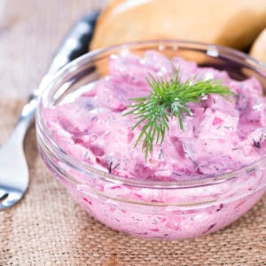 herring salad recipe red beets apples dill German authentic traditional