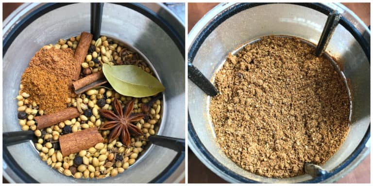 grinding Indian spices
