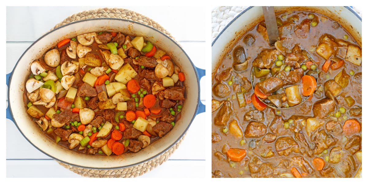 old fashioned beef stew recipe best classic red wine vegetables peas potatoes carrots
