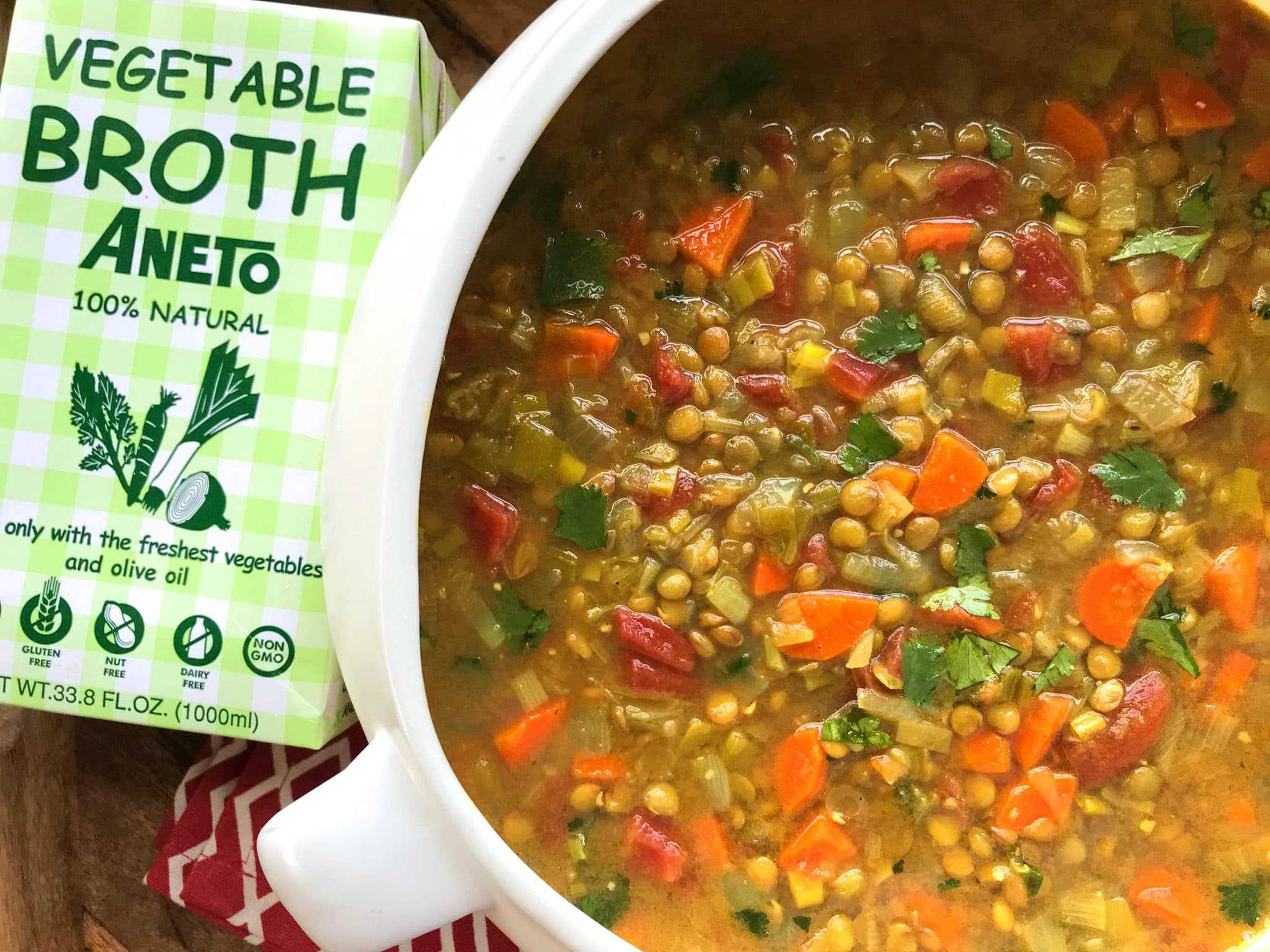 curried lentil soup recipe aneto broth best healthy vegetarian vegan gluten free