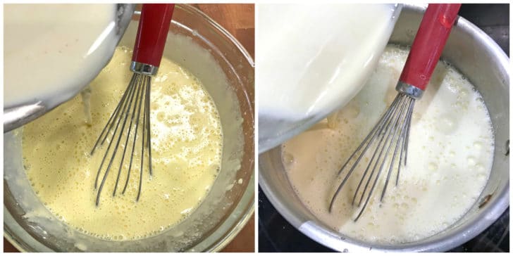 making custard