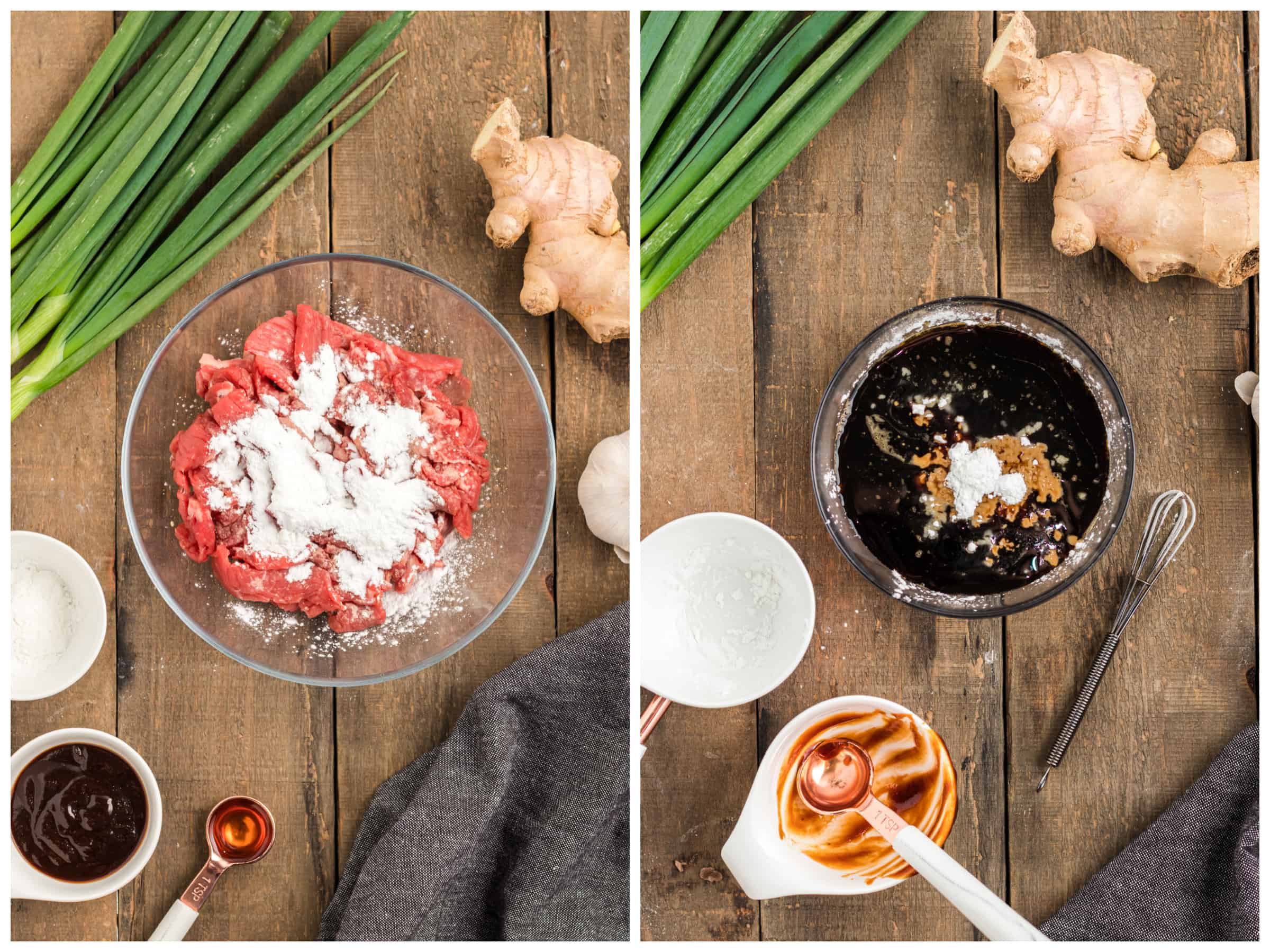 preparing ingredients