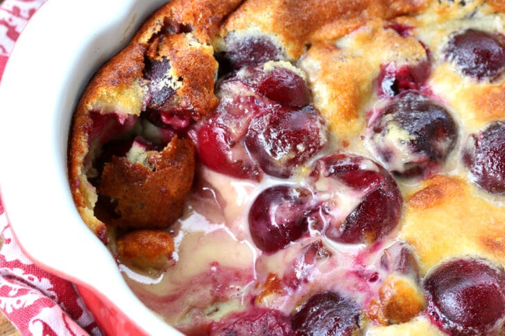cherry clafoutis recipe traditional authentic french dessert creamy custard fruit
