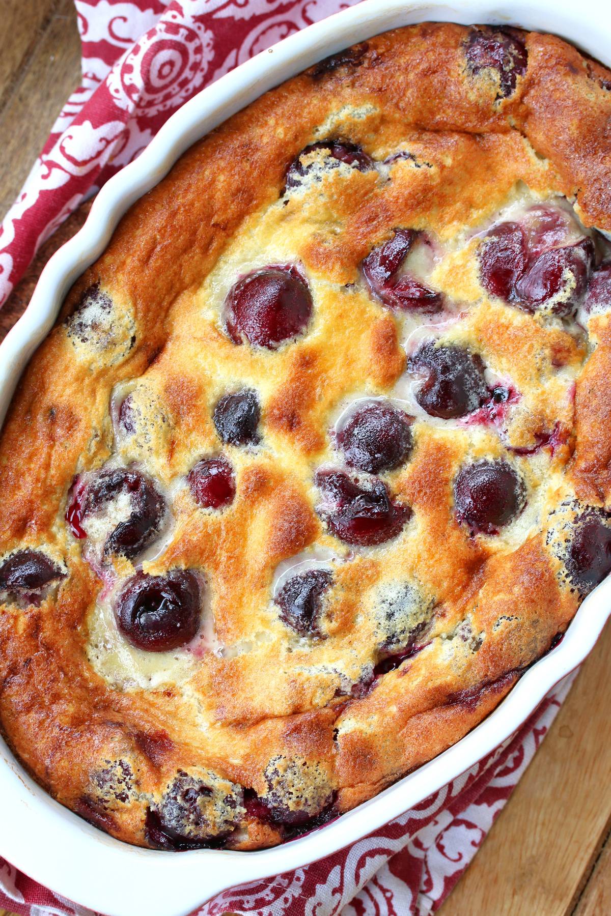 cherry clafoutis recipe traditional authentic french dessert creamy custard fruit