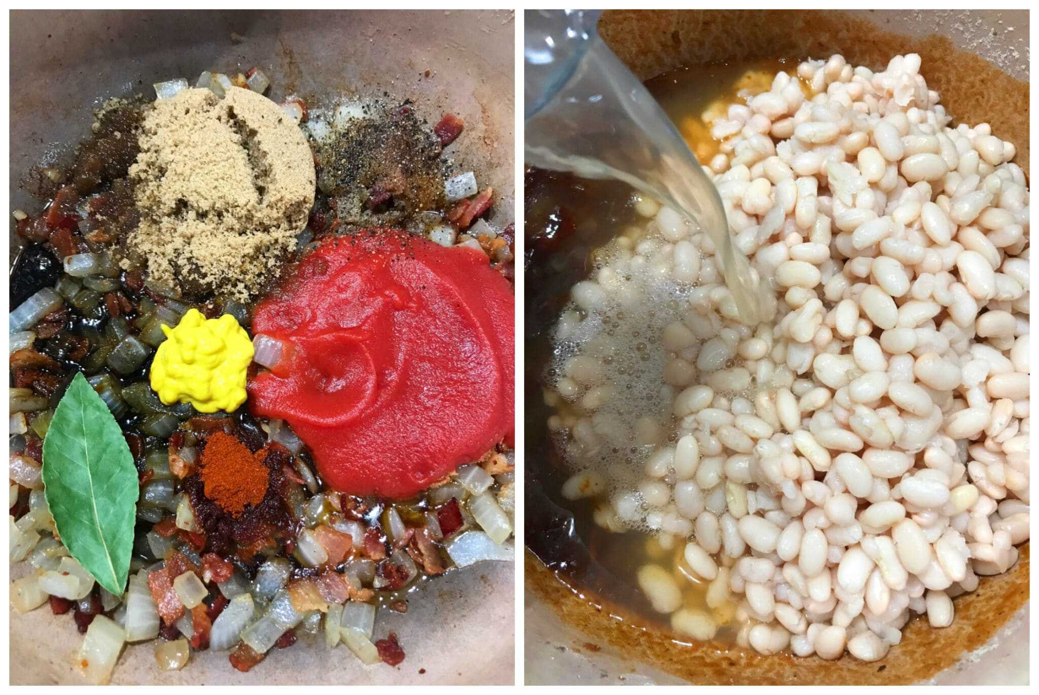 adding ingredients to the pot