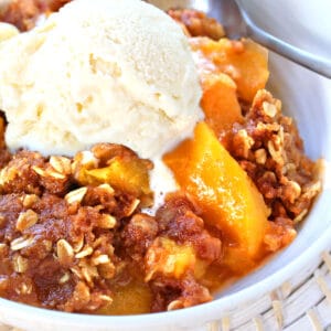 peach crisp recipe best slow cooker crock pot oven