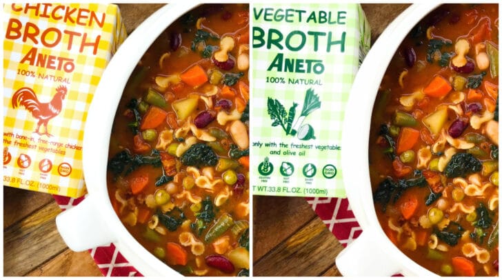 minestrone soup recipe traditional italian vegetables pasta beans potatoes vegetarian vegan gluten free aneto broth traditional authentic