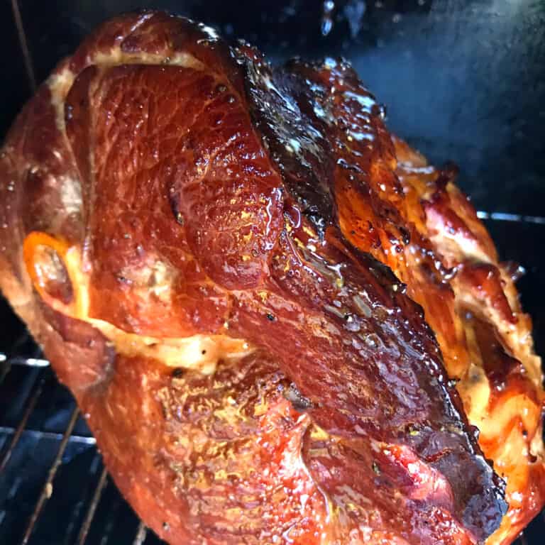 how to smoke a ham raw green