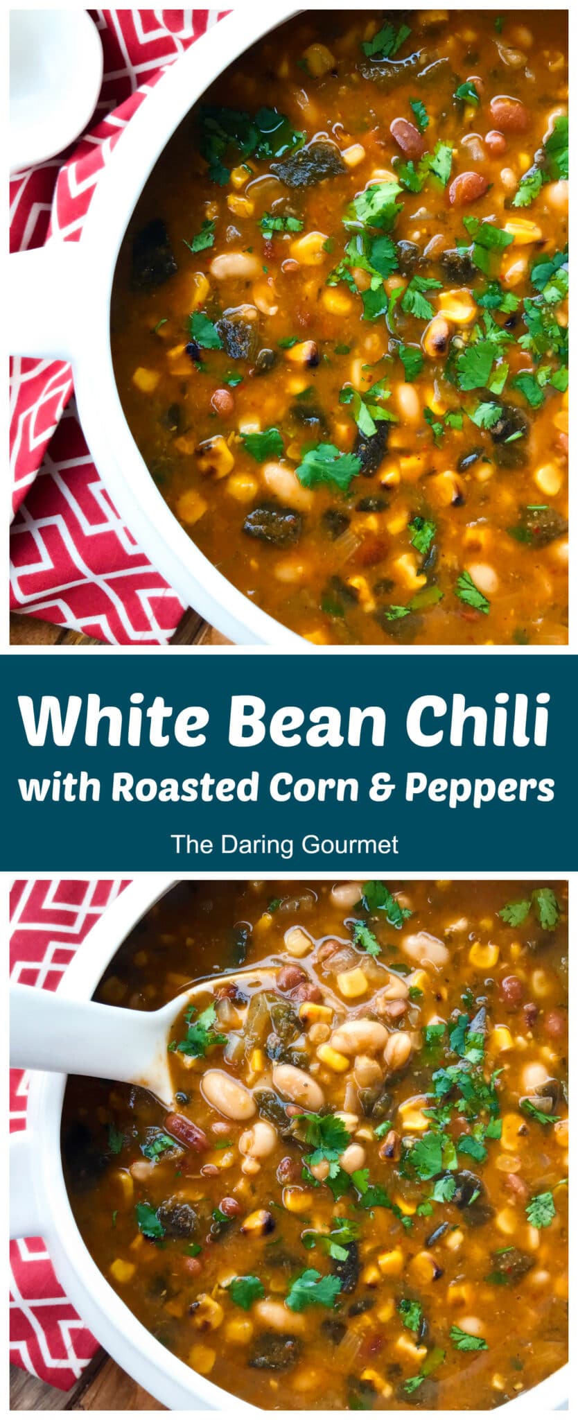 white bean chili recipe roasted corn peppers aneto