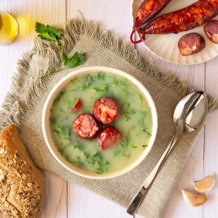 caldo verde recipe portuguese kale sausage linguica soup traditional authentic 