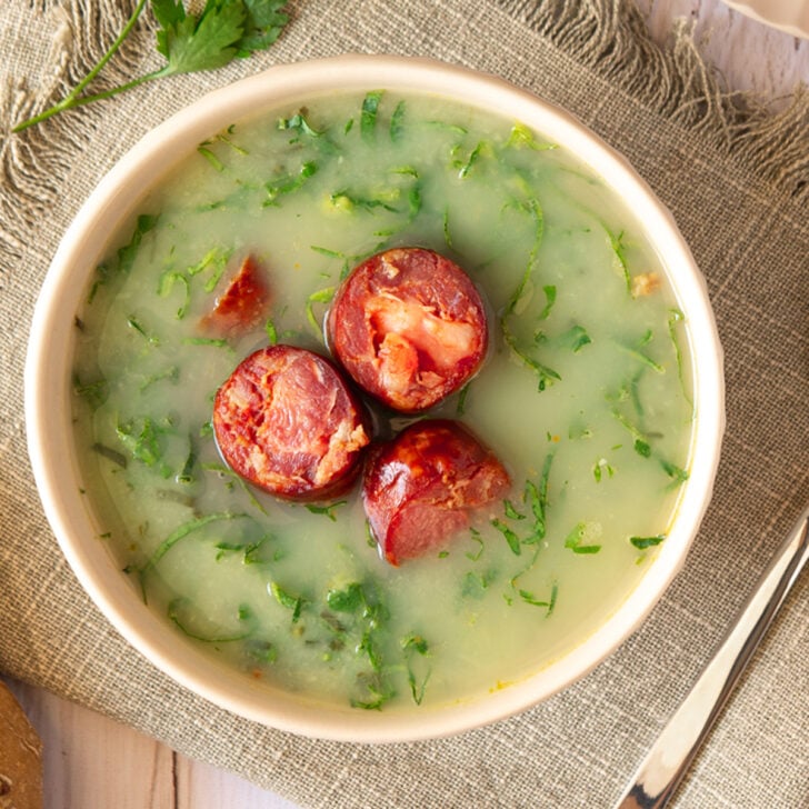 caldo verde recipe portuguese kale sausage linguica soup traditional authentic 