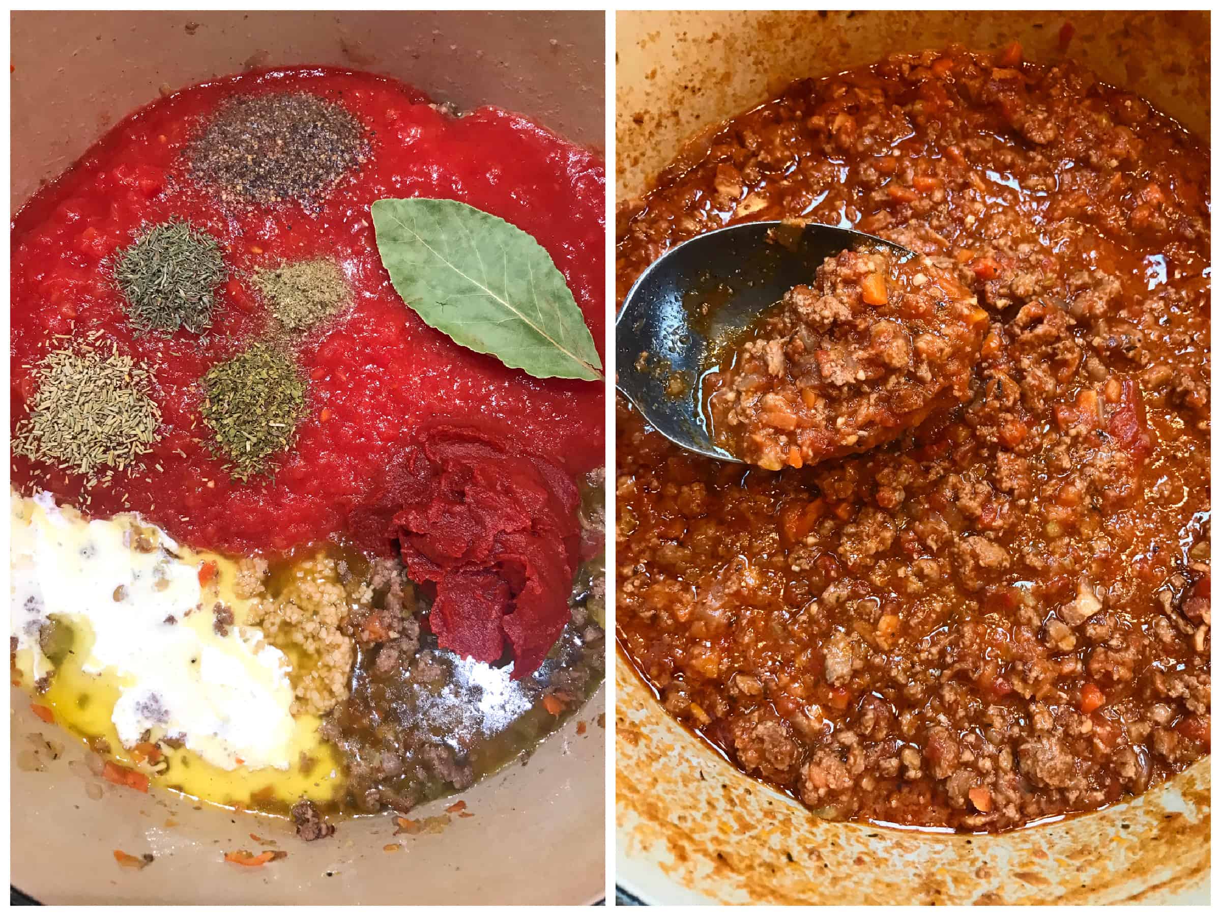 simmering sauce