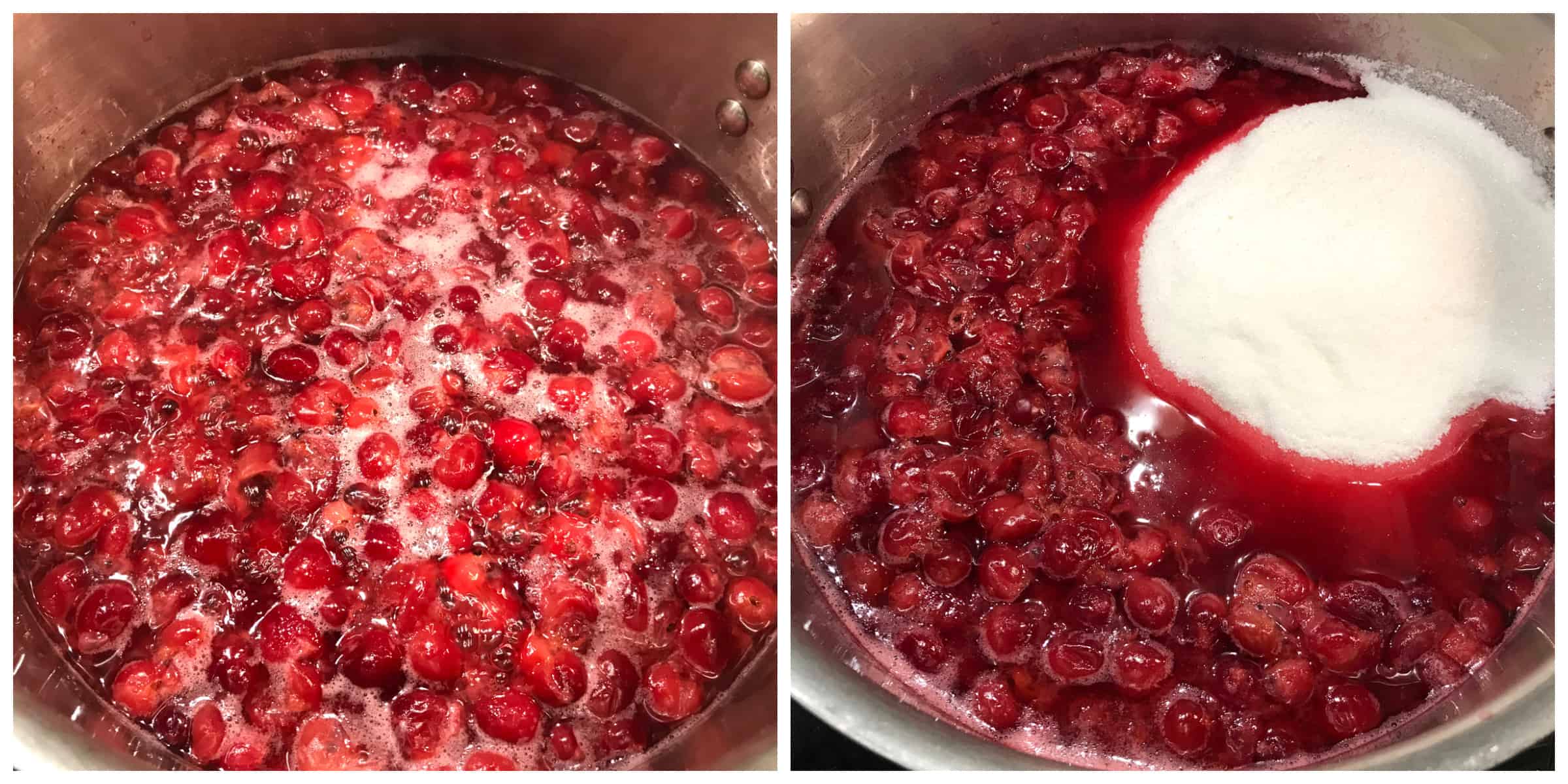 gooseberries simmering in pot