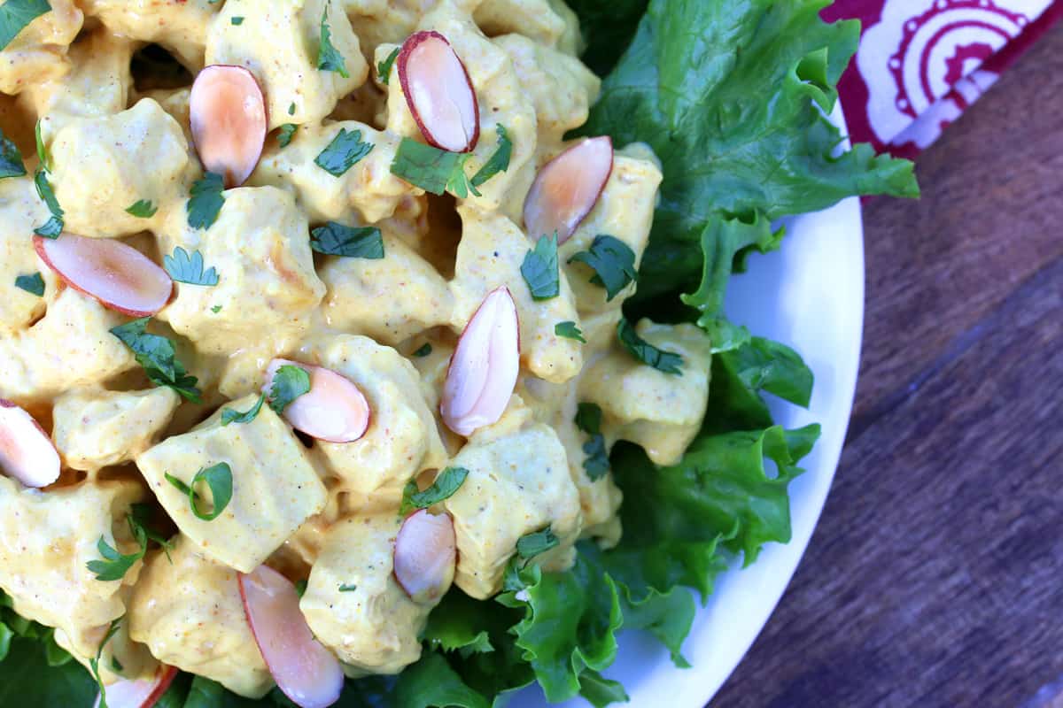 coronation chicken recipe best Queen Elizabeth England British English curry powder mango apricot almonds