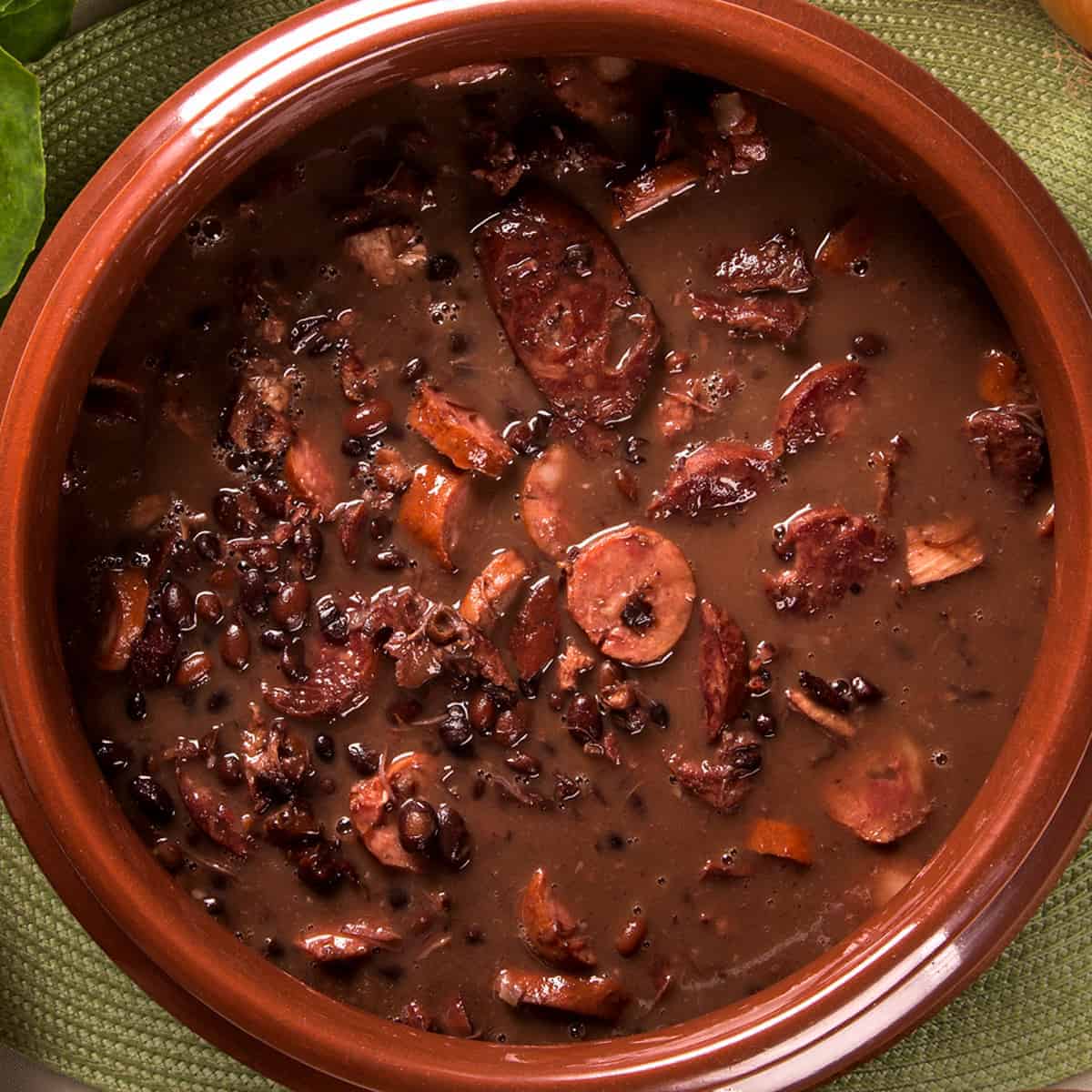 feijoada recipe Brazilian black bean stew sausage smoked meats pork beef linguica Portuguese oranges rice