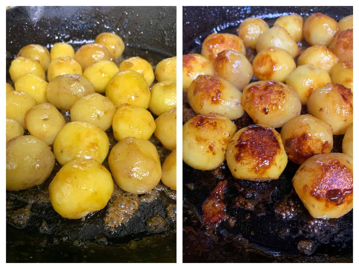 brunede kartofler recipe traditional Danish caramelized potatoes browned sugar butter Christmas