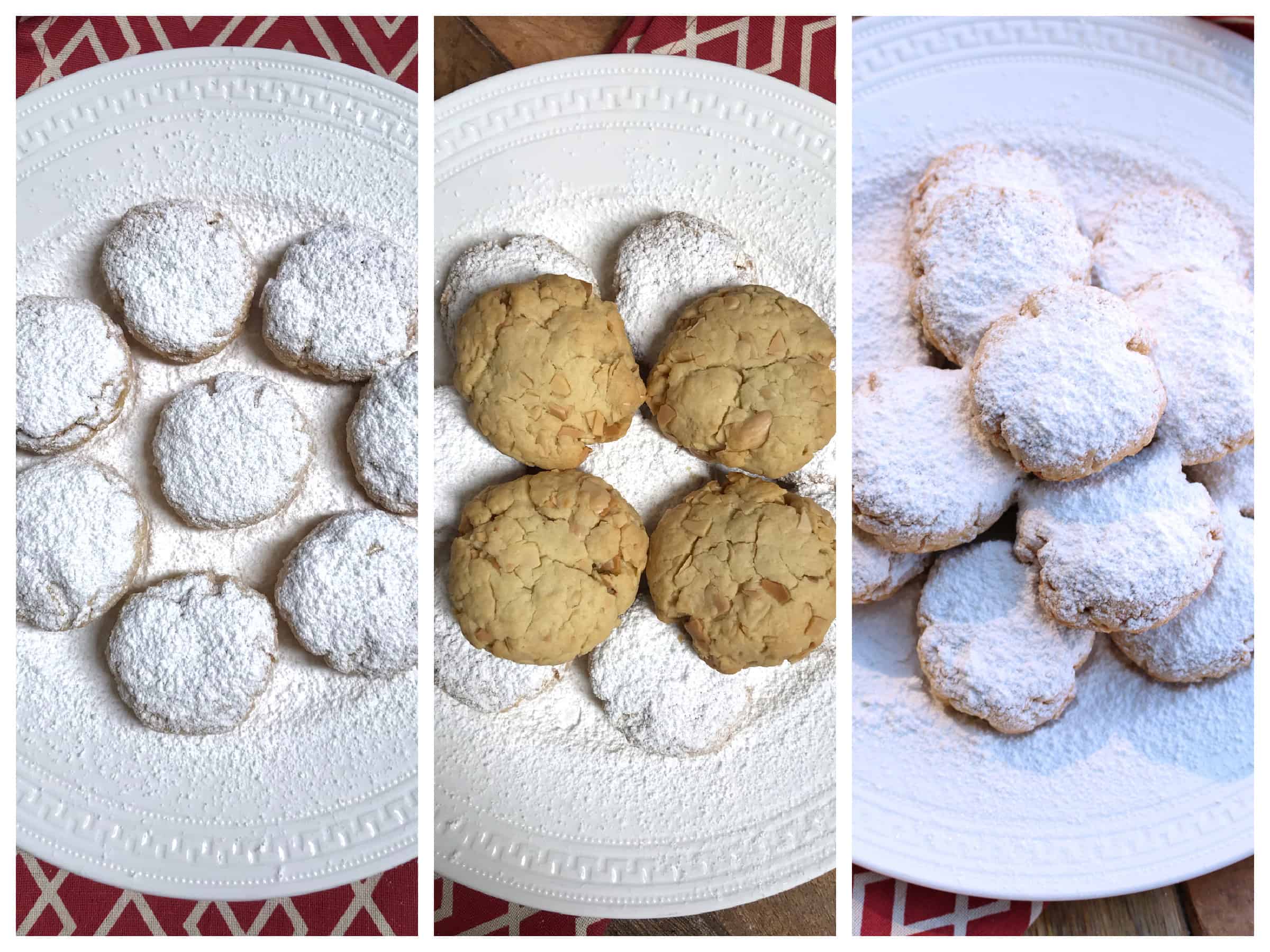 kourabiedes recipe greek almond cookies butter brandy whiskey cognac liquor rose water