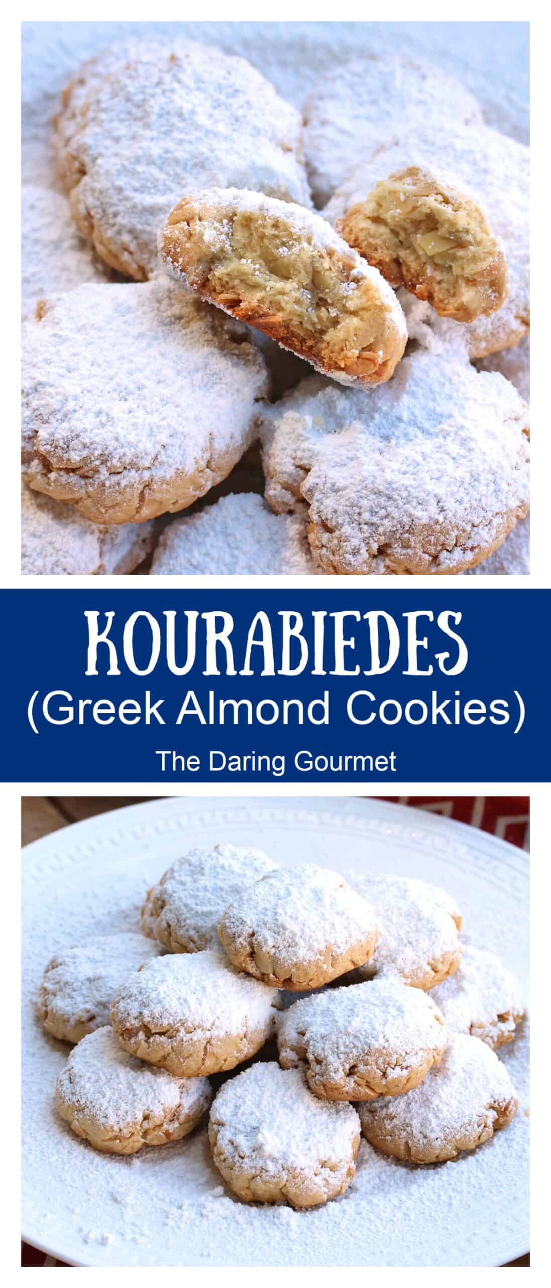 kourabiedes recipe greek almond cookies butter brandy whiskey cognac liquor rose water