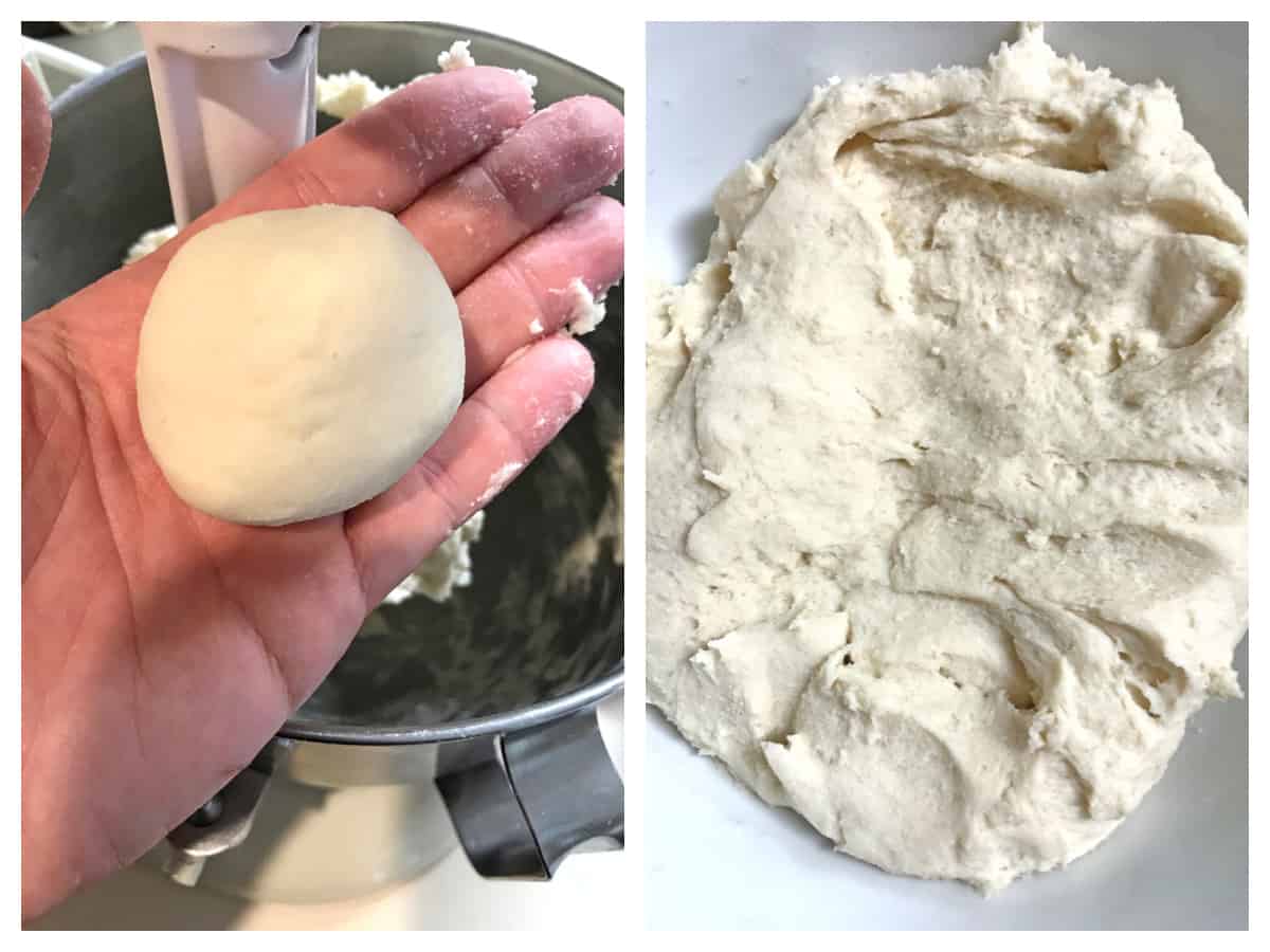 roll potato dough into balls