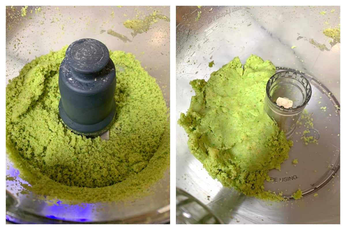 pulsing mixture until it comes together