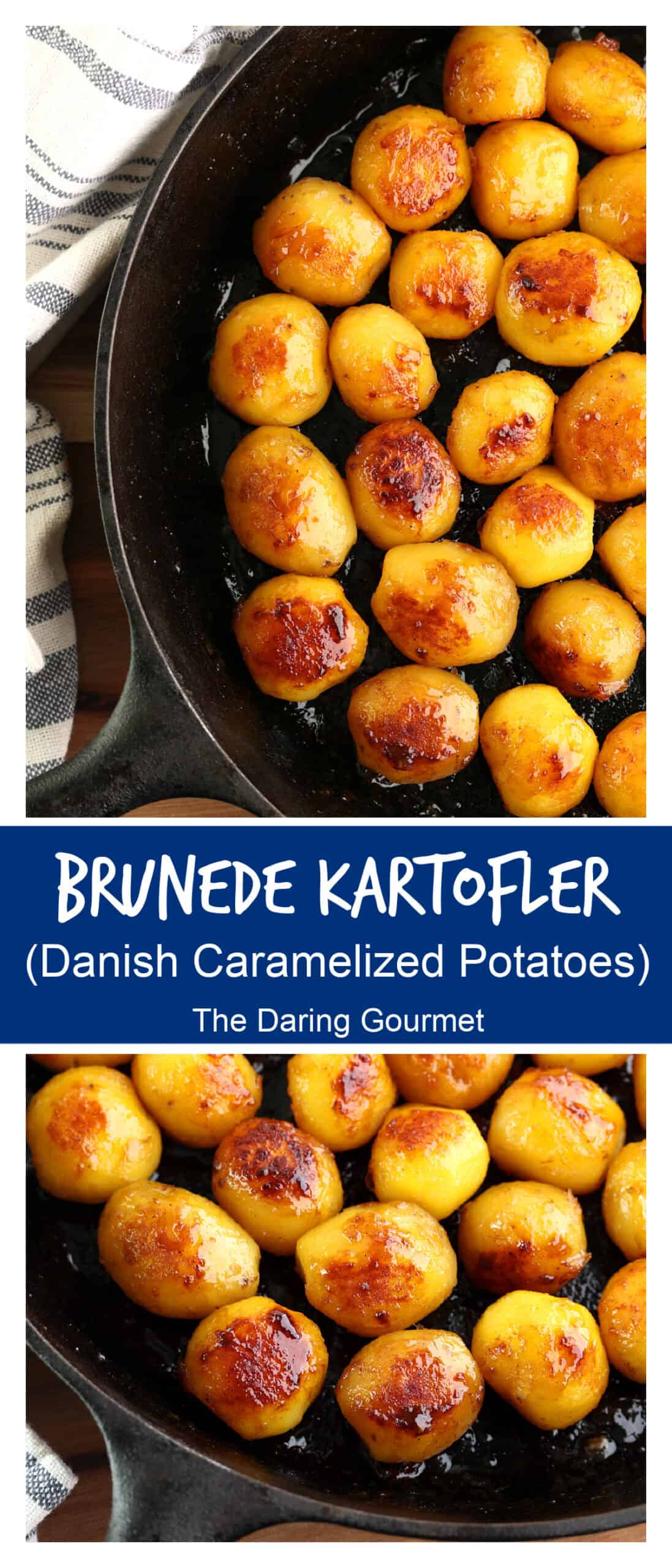 brunede kartofler recipe traditional Danish caramelized potatoes browned sugar butter Christmas