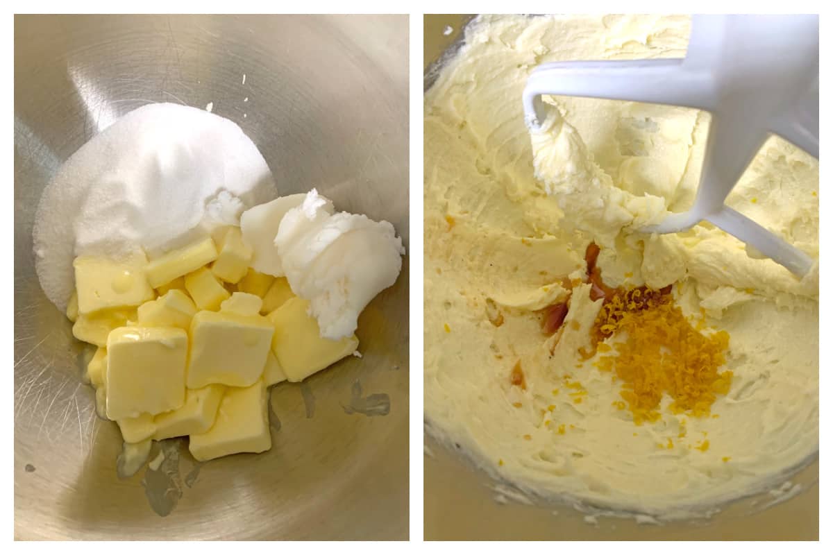 creaming butter and sugar lemon zest vanilla