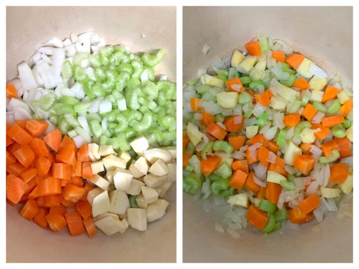 cooking vegetables in Dutch oven