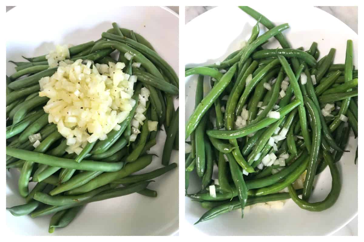 bohnensalat recipe german green bean salad traditional authentic onions vinaigrette bohnenkraut summer savory