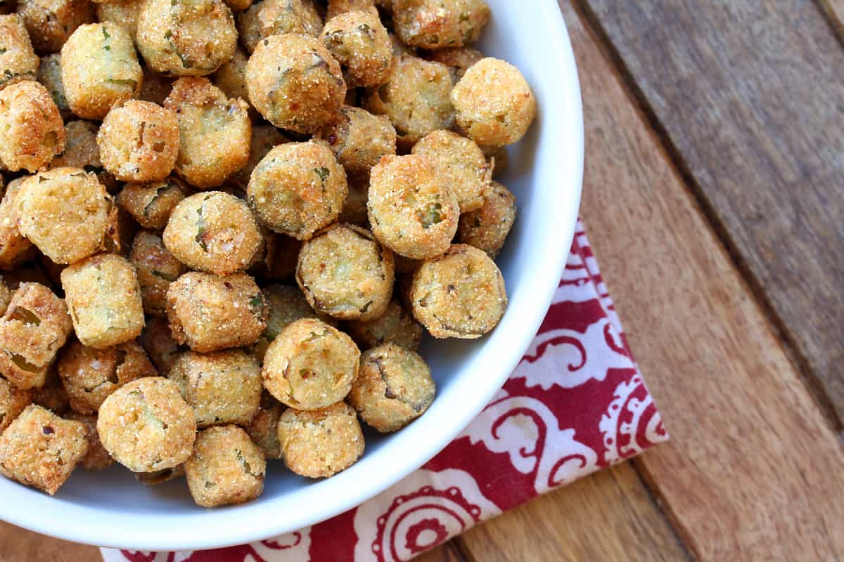 fried okra recipe traditional southern crispy crunchy cornmeal