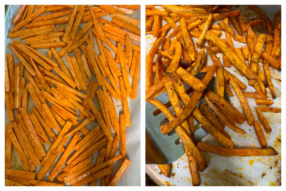 baking sweet potato fries in oven