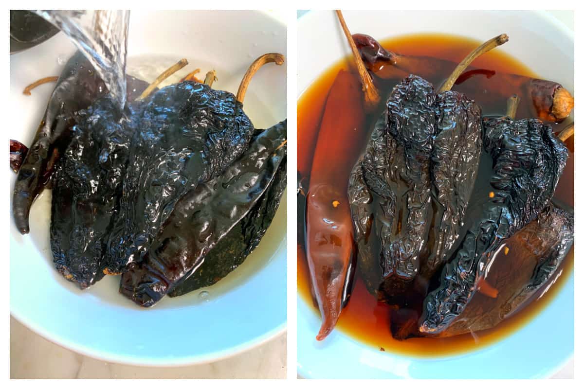 mirkymas džiovintų pipirų ancho guajillo