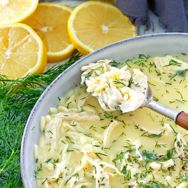 avgolemono recipe greek lemon chicken soup orzo rice egg yolks traditional authentic