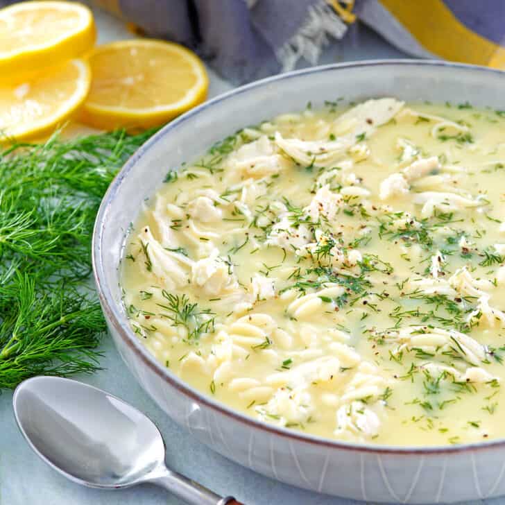 avgolemono recipe greek lemon chicken soup orzo rice egg yolks traditional authentic
