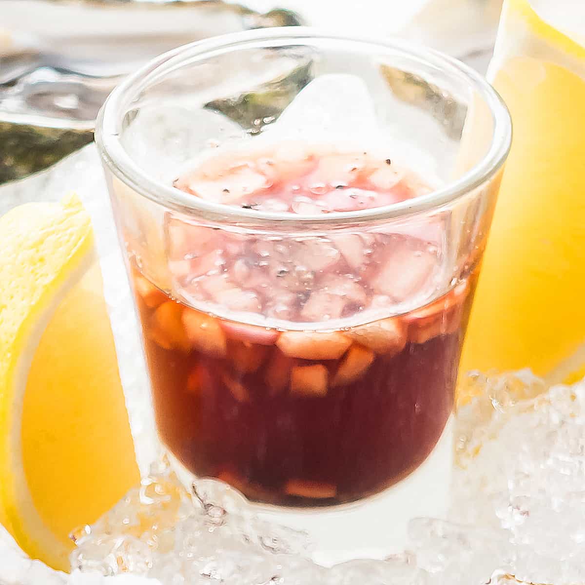 mignonette sauce recipe oysters half shell red wine vinegar white shallots pepper