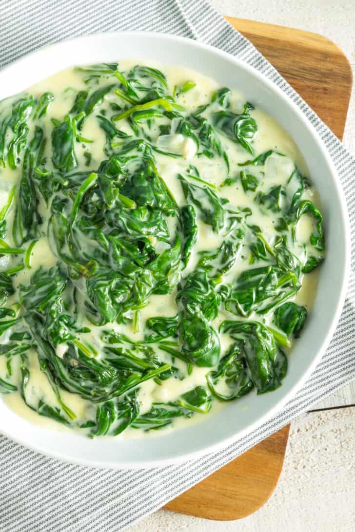 creamed spinach recipe best creamy fresh homemade gourmet easy