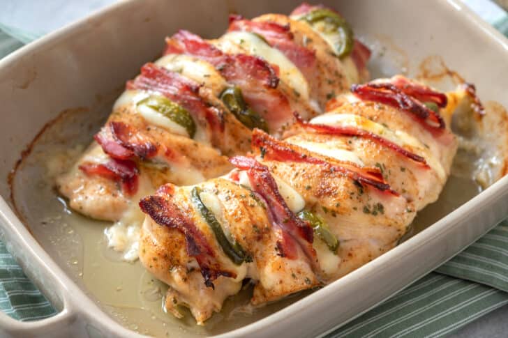 hasselback chicken recipe bacon cheese smoked ham jalapenos roasted bell peppers sun dried tomatoes caprese baked