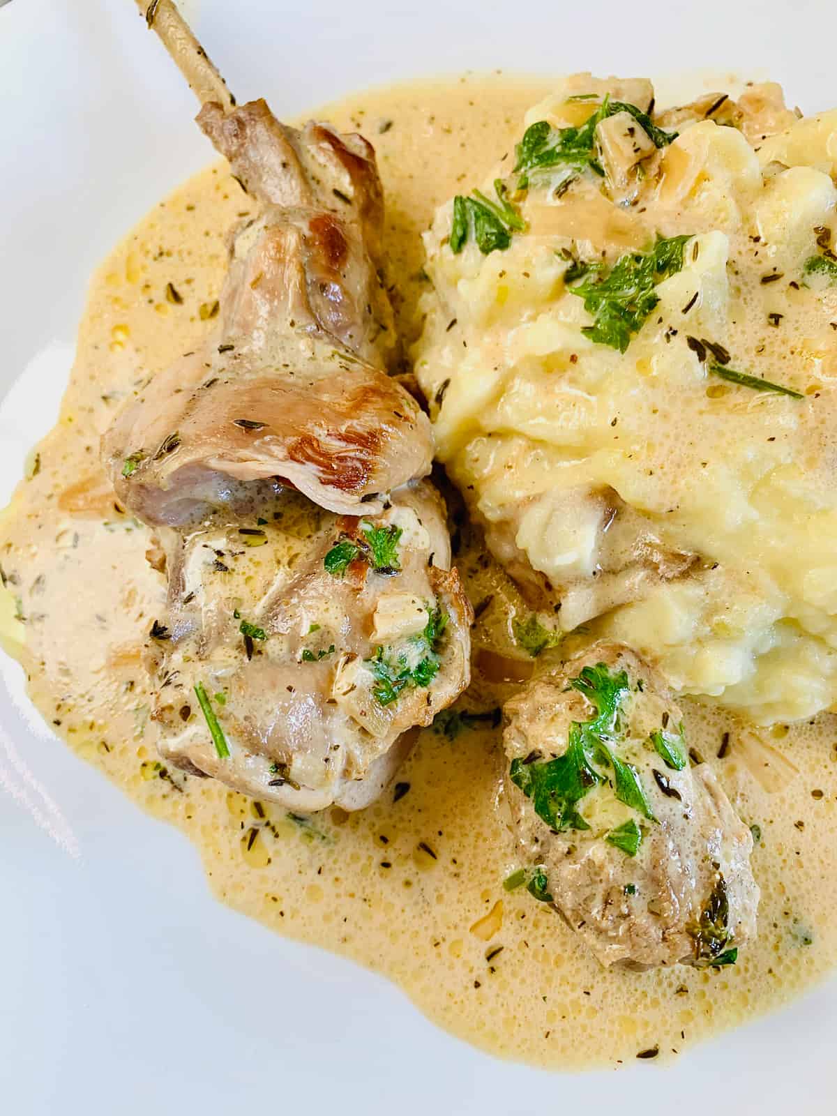 rabbit in mustard sauce recipe french cream lapin à la moutarde