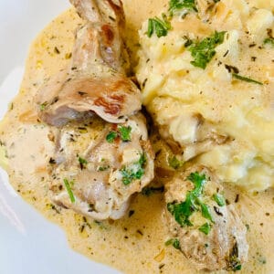 rabbit in mustard sauce recipe french cream lapin à la moutarde