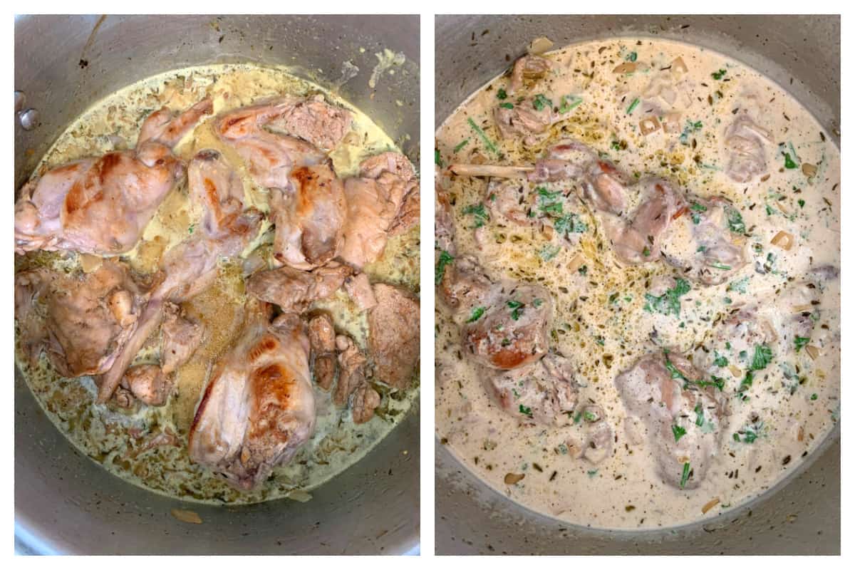 rabbit in mustard sauce recipe french cream lapin à la moutarde